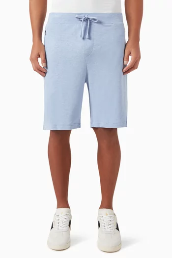 Drawstring Track Shorts in Cotton-blend