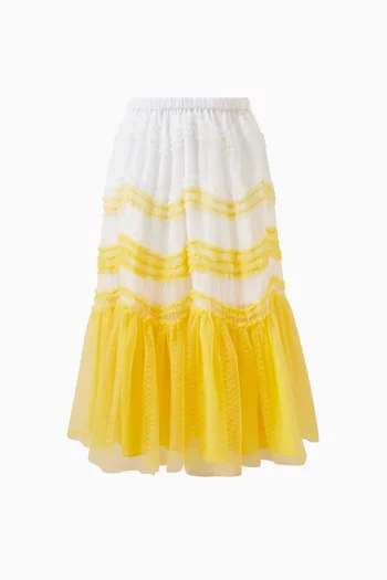 Misty Wave Maxi Skirt in Nylon