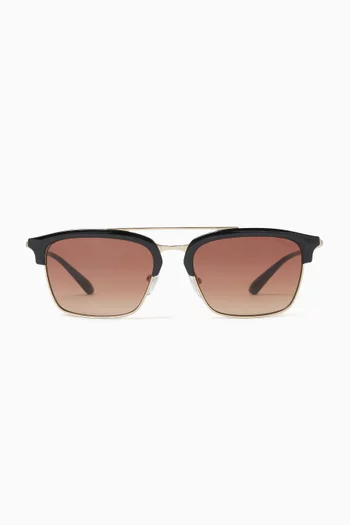 D-frame Sunglasses in Acetate & Metal