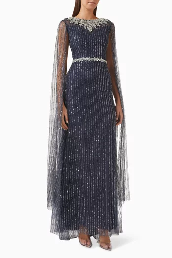 Crystal-embellished Gown in Tulle