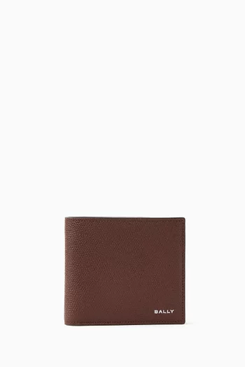 Flag Bifold Wallet in Pebbled Leather