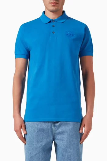 Emblem Polo Shirt in Cotton Piqué