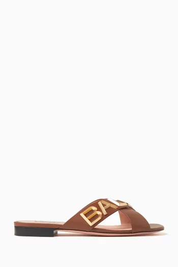 Larise Slide Sandals in Leather