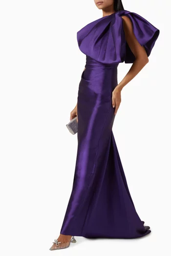 Priya One-shoulder Maxi Dress in Satin