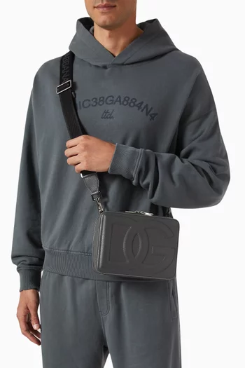 Logo Camera Crossbody Bag in Leather