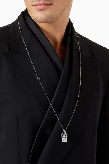 DG Logo & Logo Tag Necklace in Metal