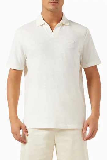 Polo Shirt in Cotton-linen Jersey