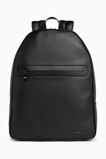 Modern Small Dome Backpack in Faux-leather