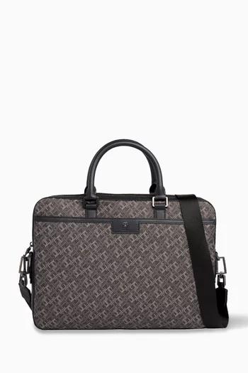 Monogram Laptop Bag in Faux-leather