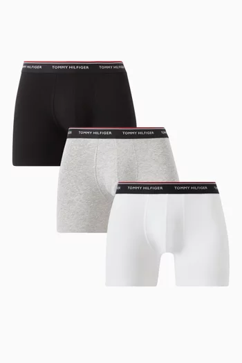 Logo Boxer Briefs in Cotton, Pack of 3