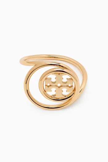 Miller Double Ring in Gold-plated Brass