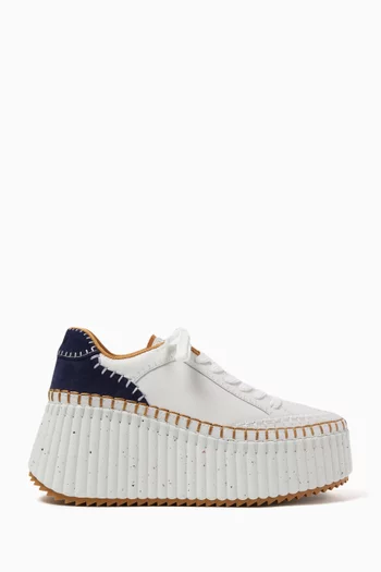 Nama 80 Wedge Sneakers in Calfskin