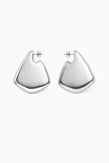 Large Fin Earrings in Sterling Silver