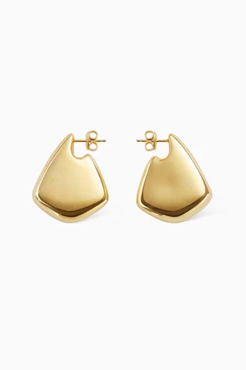 Small Fin Earrings in 18kt Gold-plated Sterling Silver
