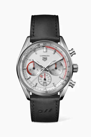 x Porsche Carrera Chronosprint Automatic Chronograph Watch in Stainless Steel, 42mm