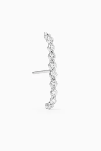 Barq Diamond Single Earring in 18kt White Gold