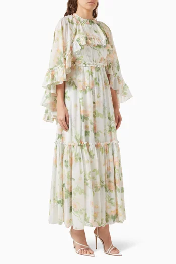 Immortal Rose Harper Cape Gown in Chiffon