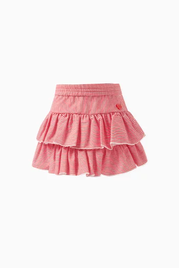 Flounce Skirt in Viscose-cotton