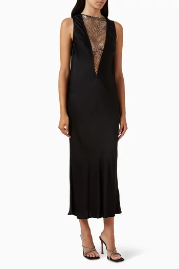 Arianna Midi Dress in Viscose-blend