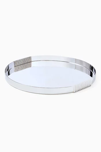 Thorpe Round Tray in Stainless Steel