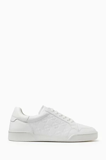 Embossed Sneakers in Leather