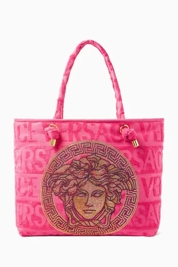 Crystal Icon Towel Tote Bag in Cotton