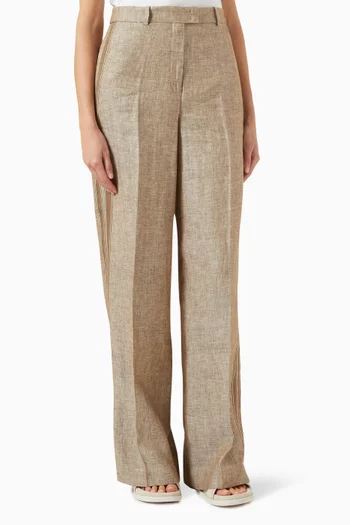 Buy Women High Split Cropped Yoga Pants High Waist Wide Leg Yoga Flowy  Layered Palazzo Pants XL Online at desertcartParaguay