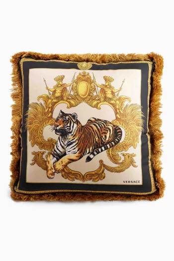 Tigris Double-Face Cushion in Silk