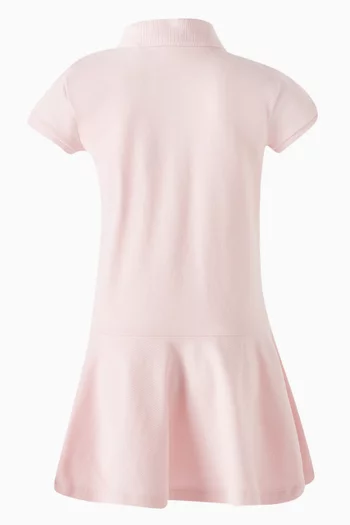 Logo Ruffle Dress in Cotton