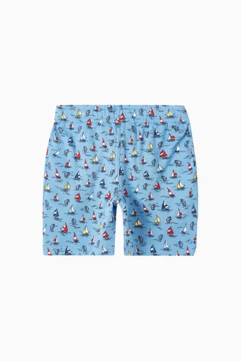 All-over Print Shorts in Cotton Terry