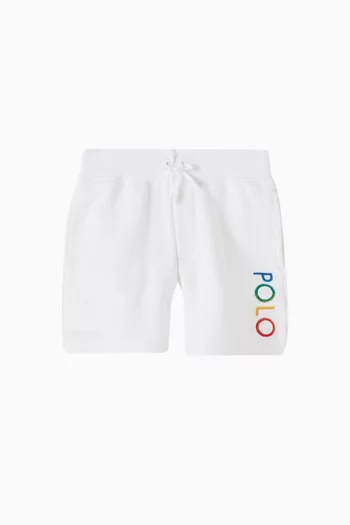 Logo Embroidered Shorts in Cotton-blend