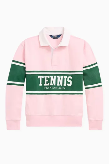 Tennis Rugby Sweatshirt in Cotton-terry