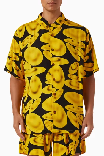 Smiley Afterhours Button-up Shirt in Viscose