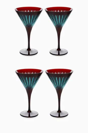 Prism Martini Glasses, Set of 4