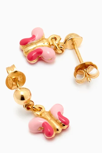Little Princess Butterfly Earrings in 18kt Gold-plated Silver