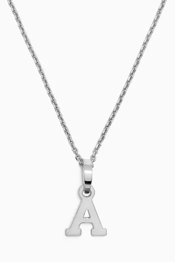 Initials 'A' Necklace in Sterling Silver
