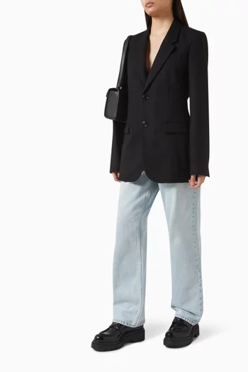 Single-breasted Jacket in Virgin Wool