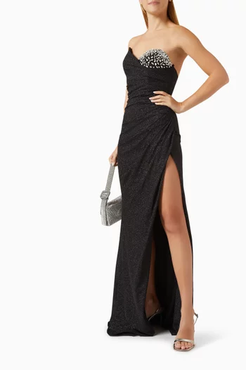 Vita Crystal-embellished Maxi Dress in Viscose Jersey