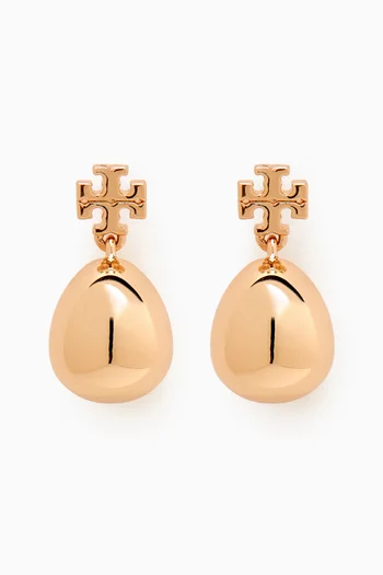 Small Kira Drop Earrings in Gold-plated Brass