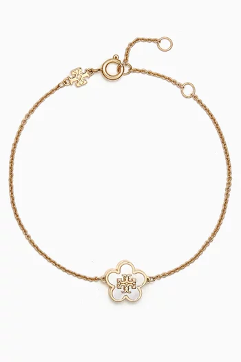 Kira Flower Bracelet in 18kt Gold-plated Brass