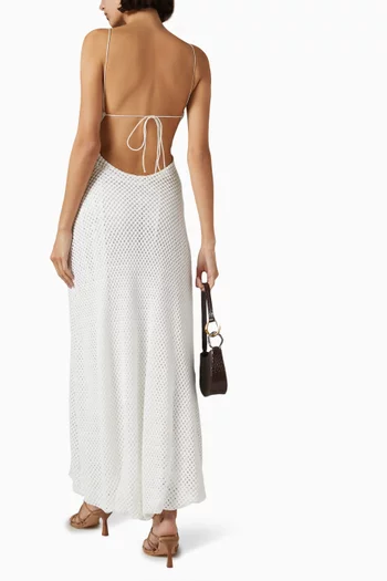 Ciele Open-back Maxi Dress in Linen