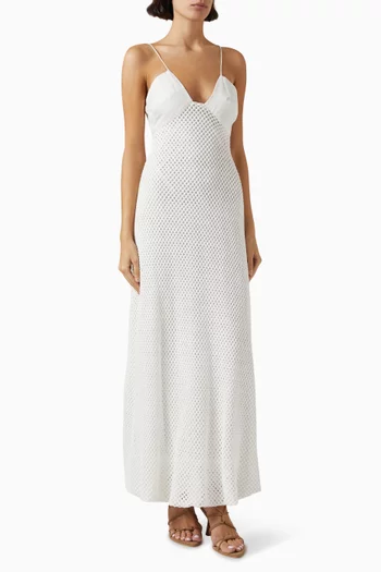 Ciele Open-back Maxi Dress in Linen