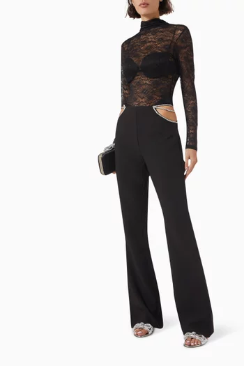 Samantha Diamanté Pants in Viscose-blend