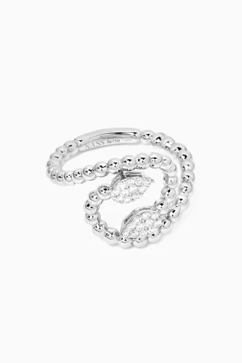 Snake Diamond Ring in 18kt White Gold
