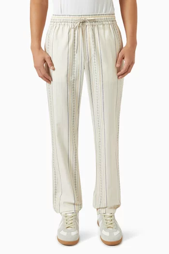 Porter Embroidery Pants in Cotton
