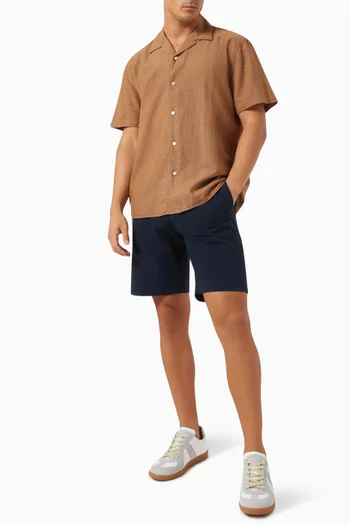 Seersucker Shorts in Organic-cotton Blend