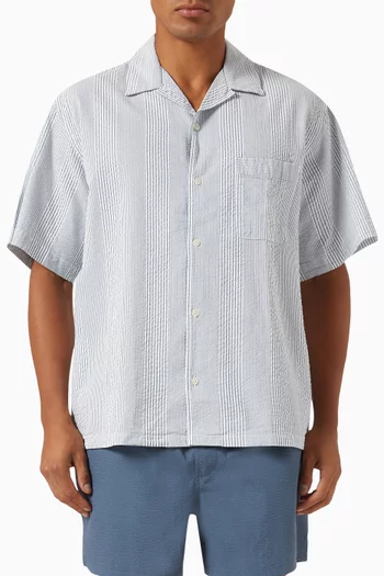 Seersucker Shirt in Organic-cotton