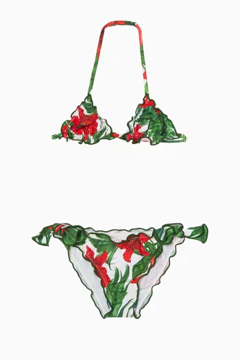 Cris Floral Triangle Bikini Set