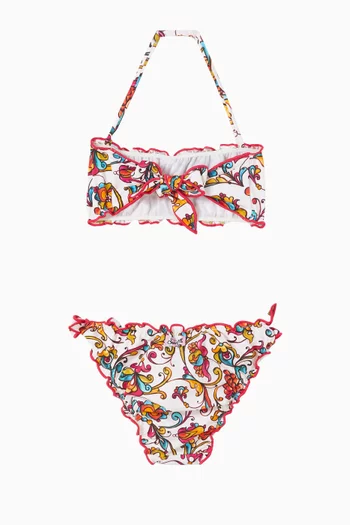 Emy Printed Bikini Set in Stretch Nylon