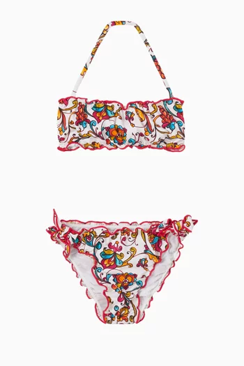 Emy Printed Bikini Set in Stretch Nylon